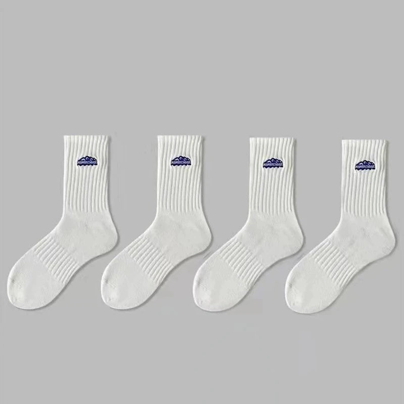 Polyester Blend Crew Socks Casual Footwear 4 Pair Set - 13