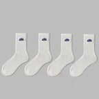 Polyester Blend Crew Socks Casual Footwear 4 Pair Set