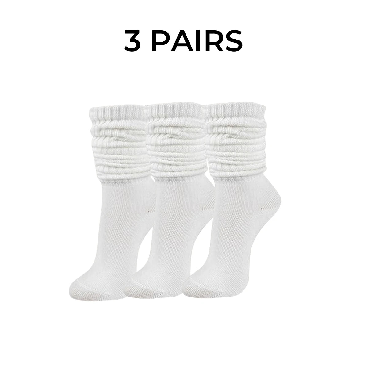 Polyester Elastane Knit Slouch Crew Socks
