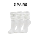 Polyester Elastane Knit Slouch Crew Socks