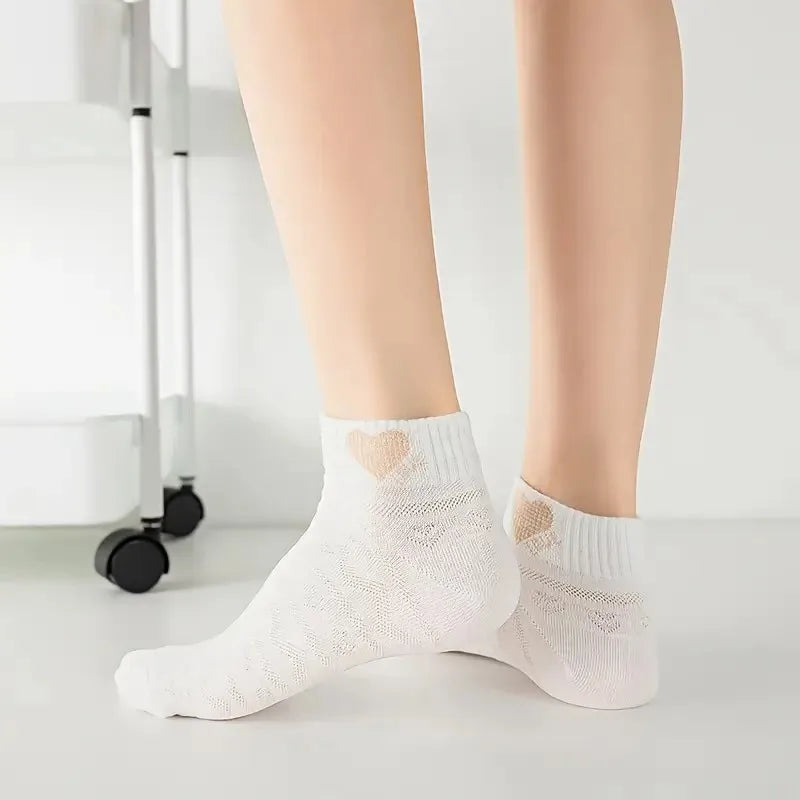 Polyester Elastane Cartoon Printed Low Tube Casual Socks
