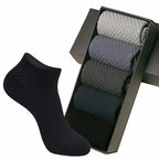 Bamboo Fiber Low Cut Ankle Socks Five Pair Set