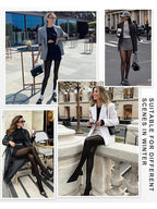 Polyester Elastane Thermal Fleece Lined Pantyhose for Winter