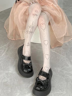 Nylon Patterned Sheer Tights Women