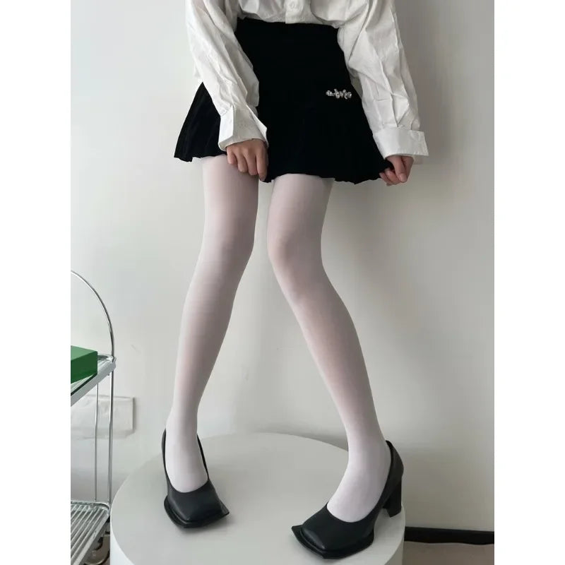 Elastane Nylon Opaque Footed Tights - 5