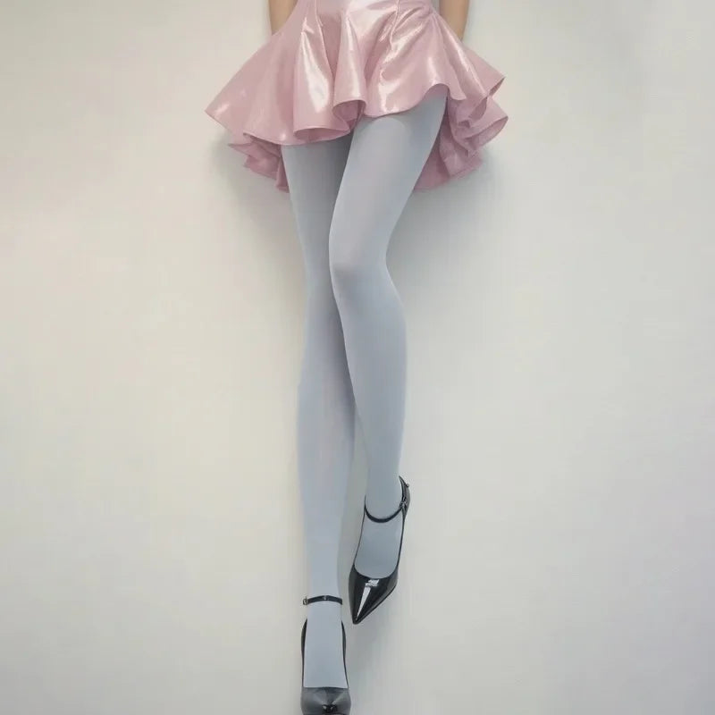 Nylon Elastane Solid Color Opaque Tights