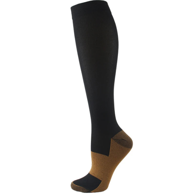 Nylon Spandex Elastic Compression Socks High Tube - 19