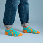 Cotton Blend French Fry Print Unisex Low Cut Socks