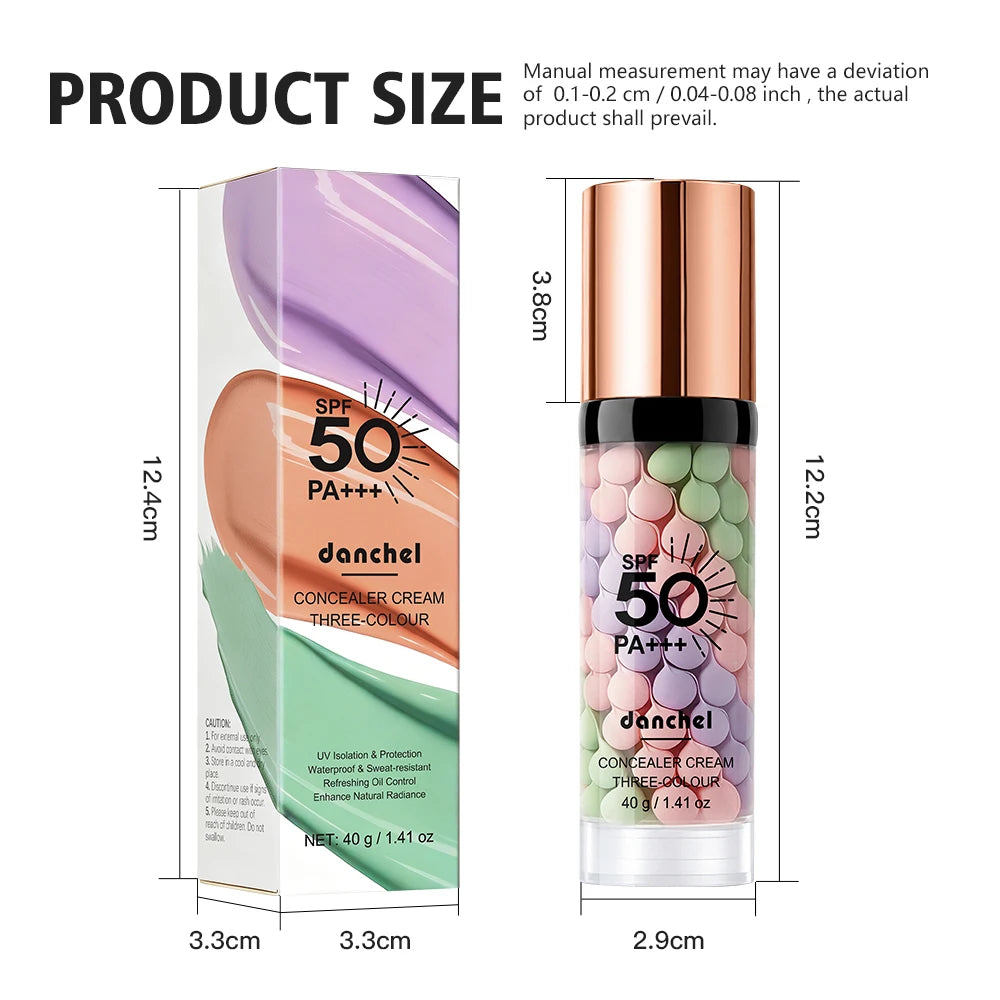 3 Color Correcting Makeup Primer Cream SPF50