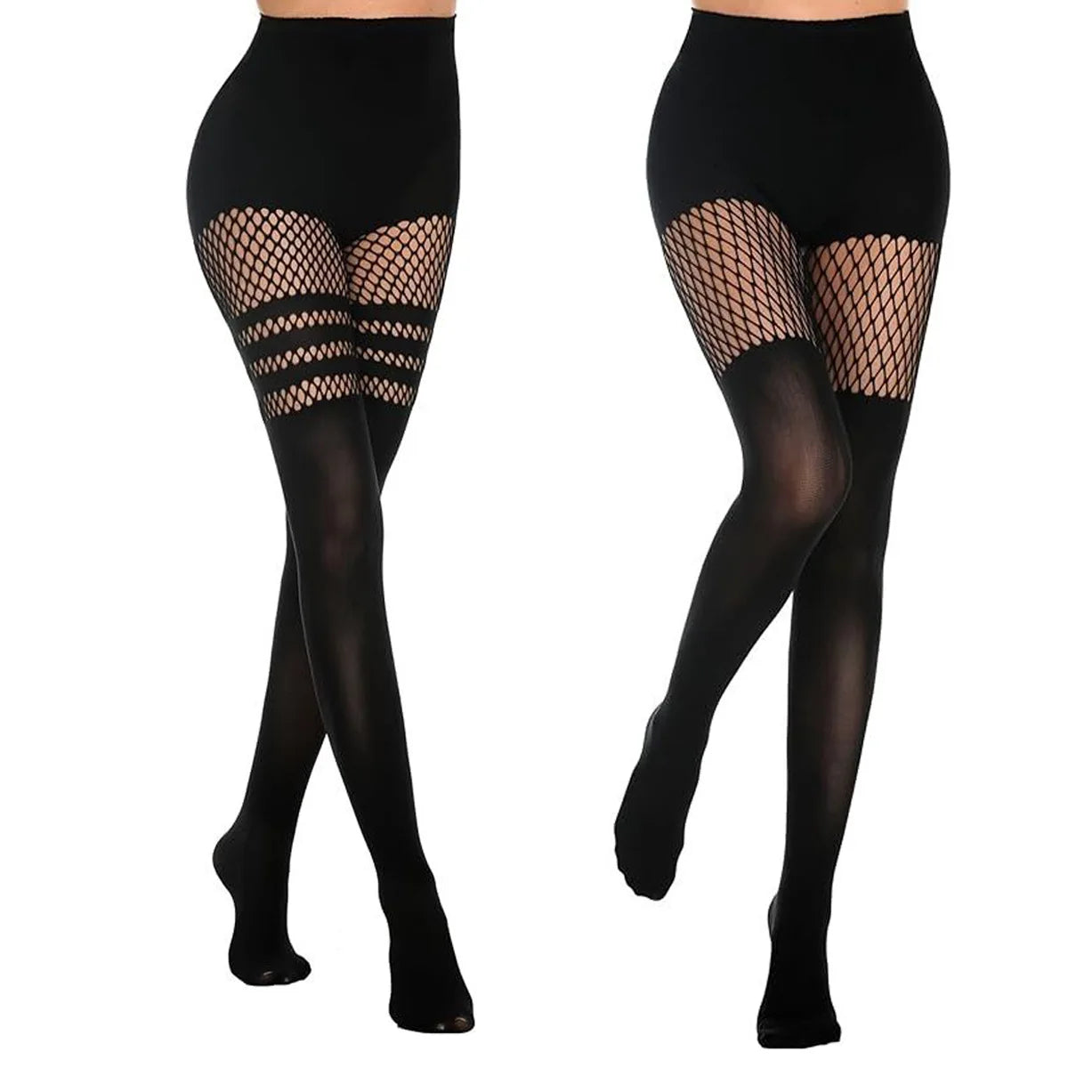 Nylon Fishnet Suspenders Pantyhose Women Tights - 4