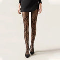 Floral Lace Fishnet Pantyhose High Waist Mesh Stockings