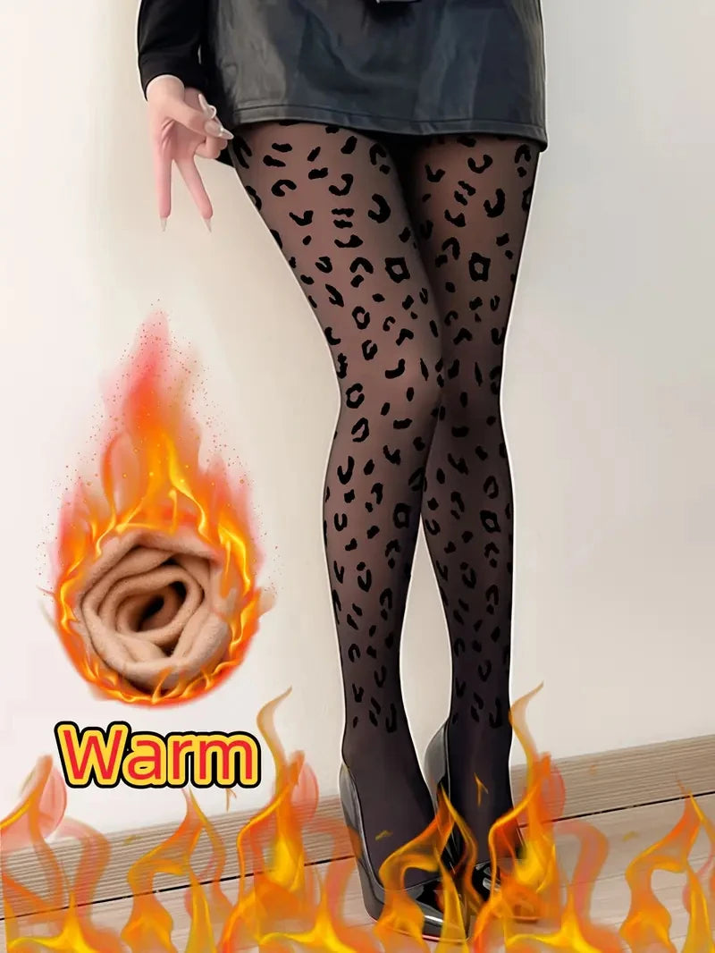Polyester Elastane Thermal Fleece Lined Tights