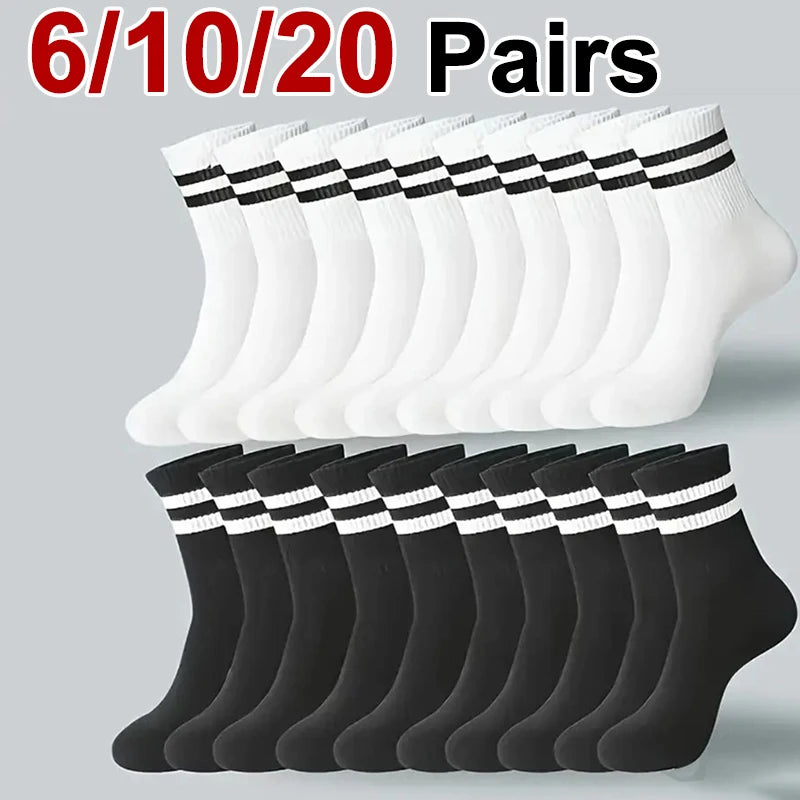 Polyester Elastane Casual Crew Socks Breathable Sweat Absorbing - 1