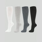Polyester Elastane Knit Slouch Crew Socks