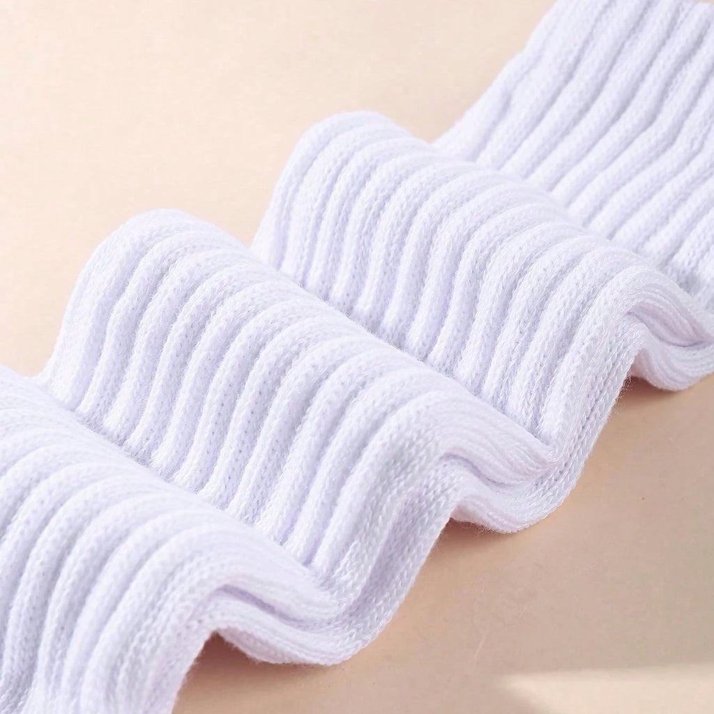 Polyester Elastane Knit Slouch Crew Socks