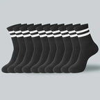6 Pairs Polyester Elastane Crew Socks For Men