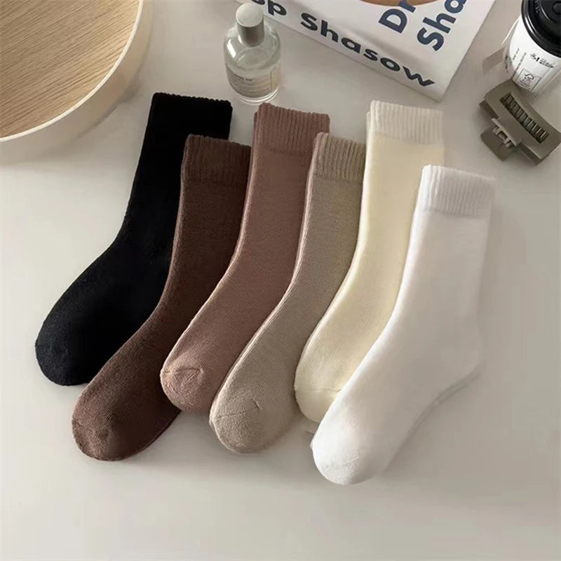 Thick Polyester Elastane Thermal Socks for Winter Warmth