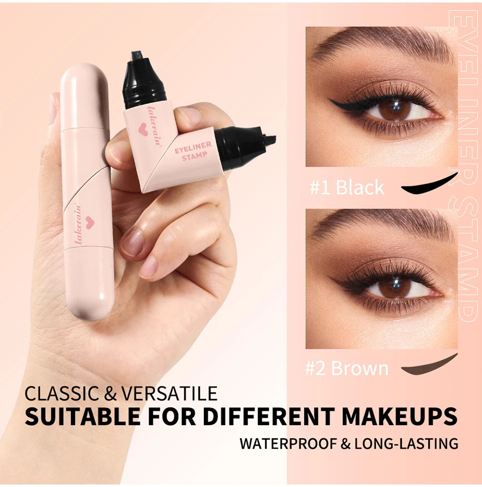 Liquid Eyeliner Stamp Waterproof Winged Eye Makeup Pen - 9