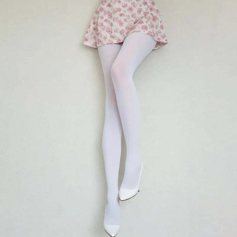 Nylon Elastane Solid Color Opaque Tights