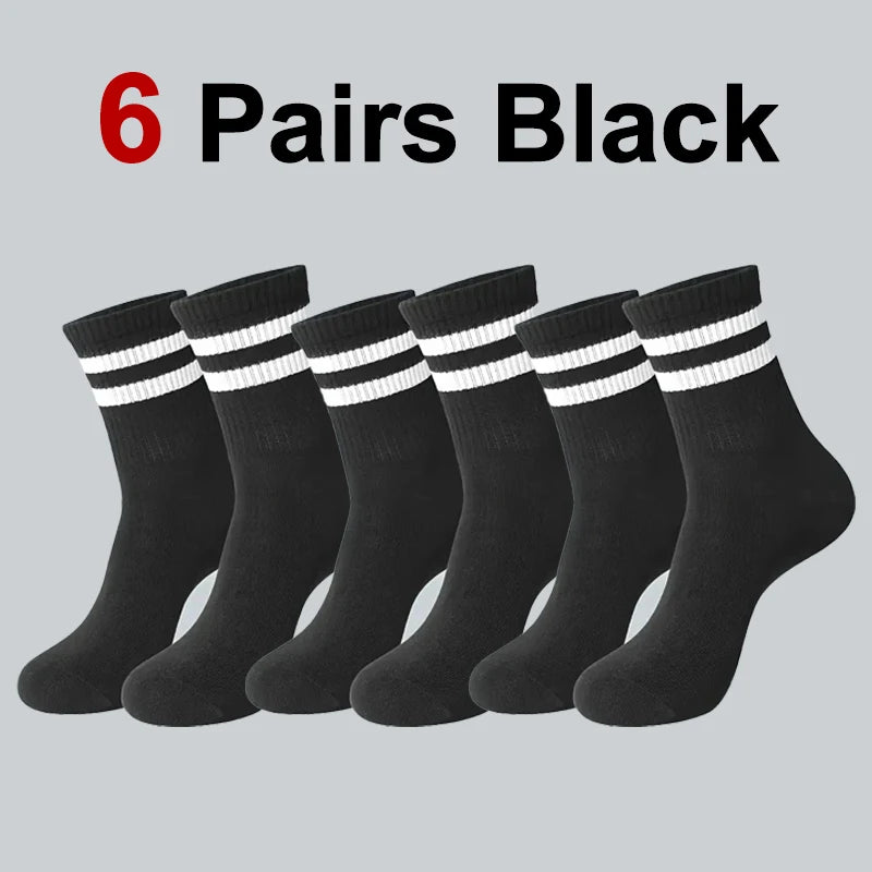 Polyester Elastane Casual Crew Socks Breathable Sweat Absorbing - 14