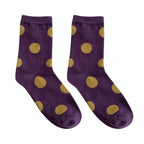 Polyester Elastane Polka Dot Mid Tube Casual Socks