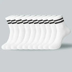 Striped Polyester Blend Mid Tube Casual Socks