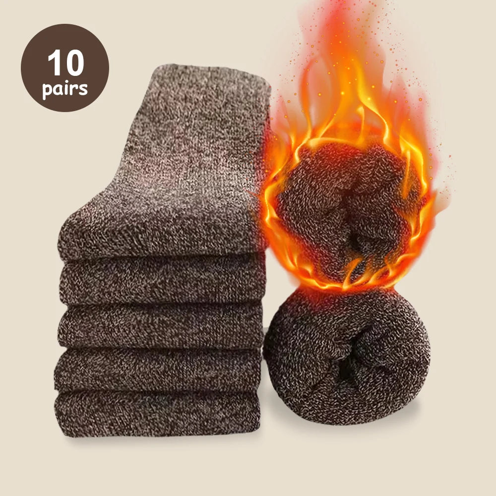 Wool Blend Thermal Crew Socks For Men