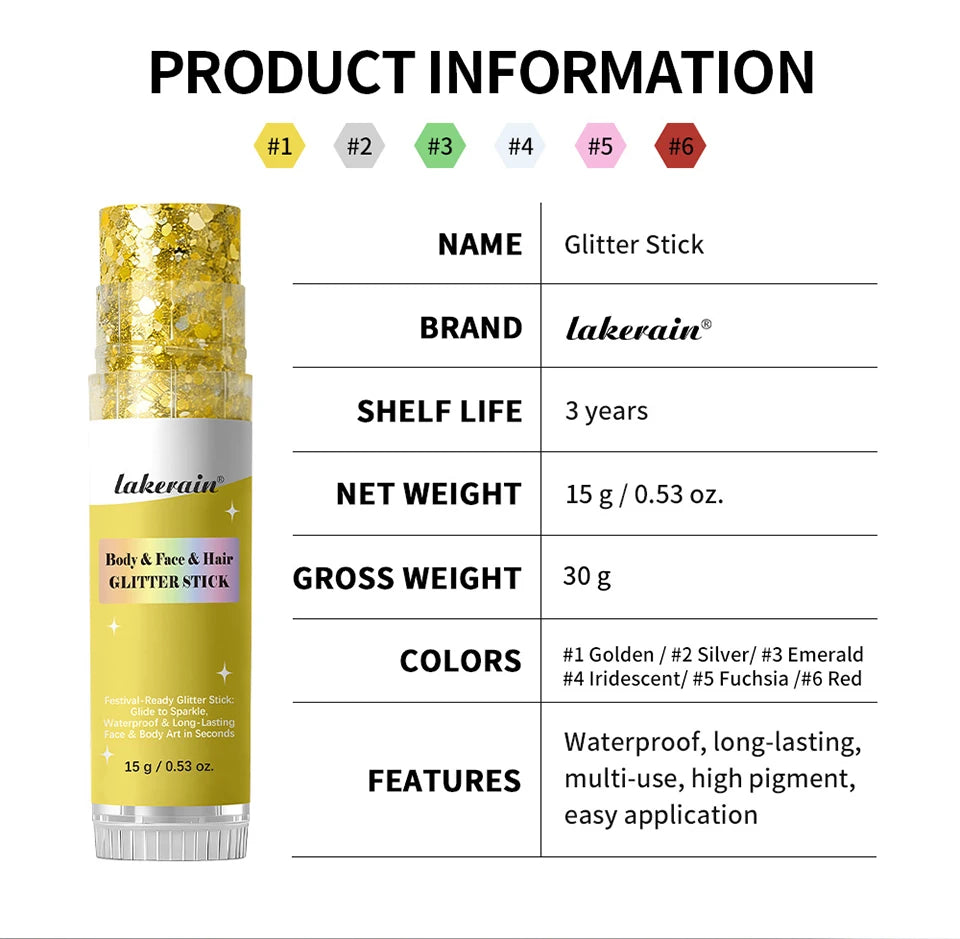 Glitter Balm Stick for Face and Body - 18