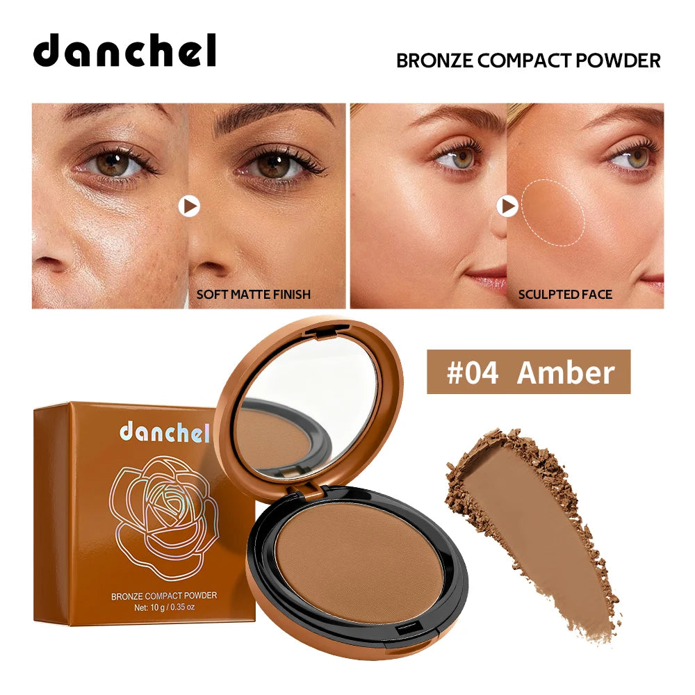 Matte Bronze Pressed Powder Face Contouring Makeup