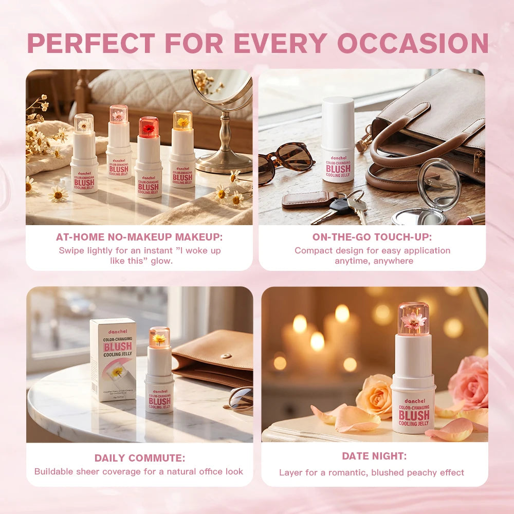 Color Changing Jelly Blush Stick For Lips And Cheeks