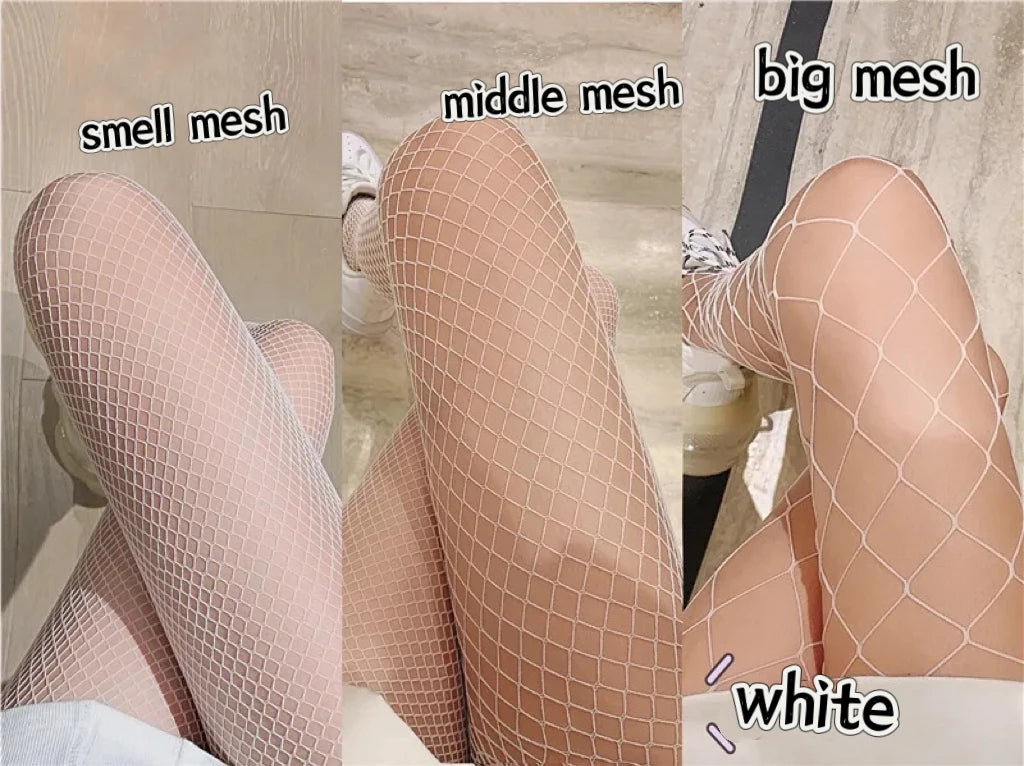 Nylon Fishnet Mesh Pantyhose Stretchy Geometric Tights - 7