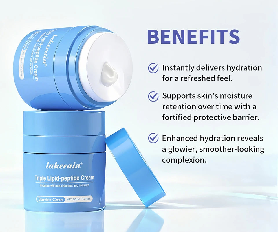 Triple Lipid Peptide Face Cream Moisturizing Skin Care Treatment