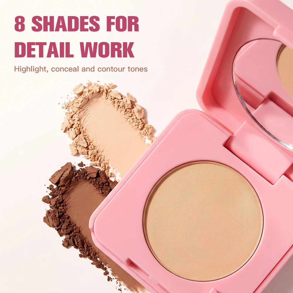 Pressed Powder Face Setting Compact With Integrated Phone Grip
