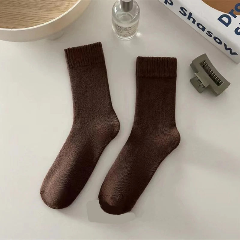 Thick Polyester Elastane Thermal Socks for Winter Warmth - 10