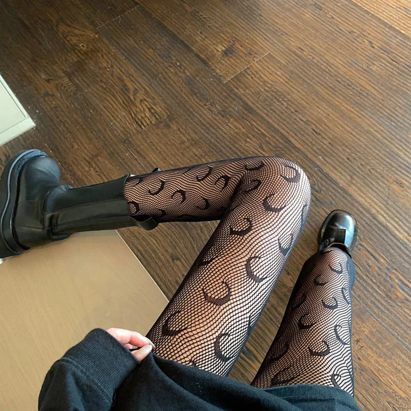 Floral Mesh Nylon Pantyhose Tights for Women - 11