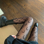 Floral Mesh Nylon Pantyhose Tights for Women