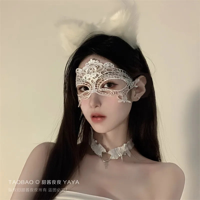 Nylon Lace Eye Mask for Costume Parties - 17