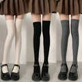 Polyester Elastane Striped Knee High Stockings