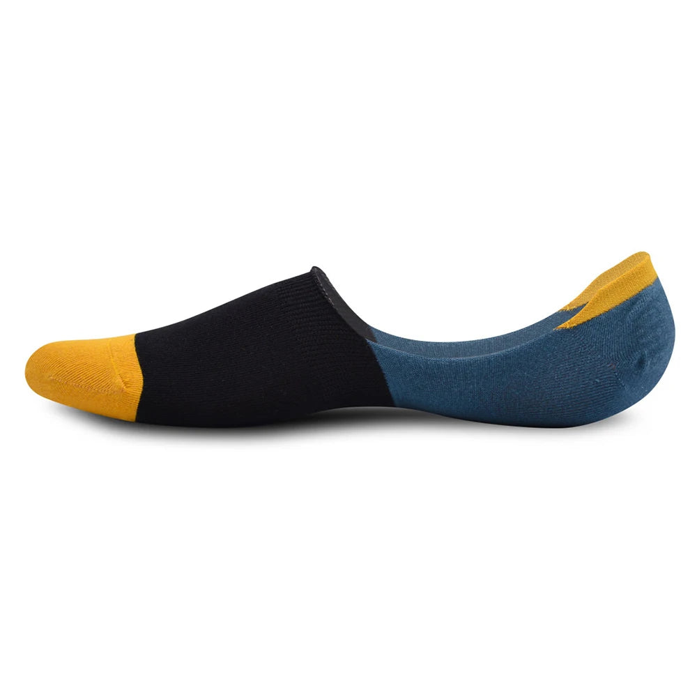 Mens Cotton Low Cut Anti Slip Invisible Socks