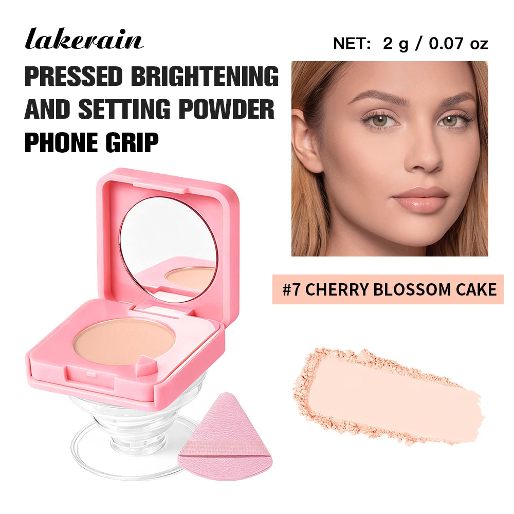 Pressed Powder Compact With Mirror And Phone Grip