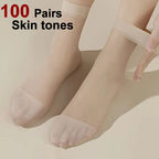 Nylon Spandex Transparent Casual Socks