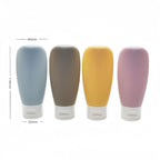 4 Piece PE Material Travel Toiletry Bottle Set