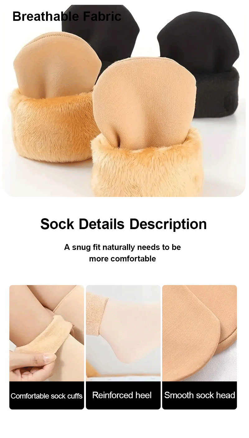 Thick Velvet Fleece Lined Winter Socks