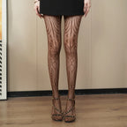 Floral Pattern Nylon Mesh Pantyhose Stockings