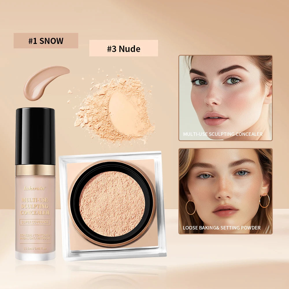 Concealer And Setting Powder Makeup Set - 15