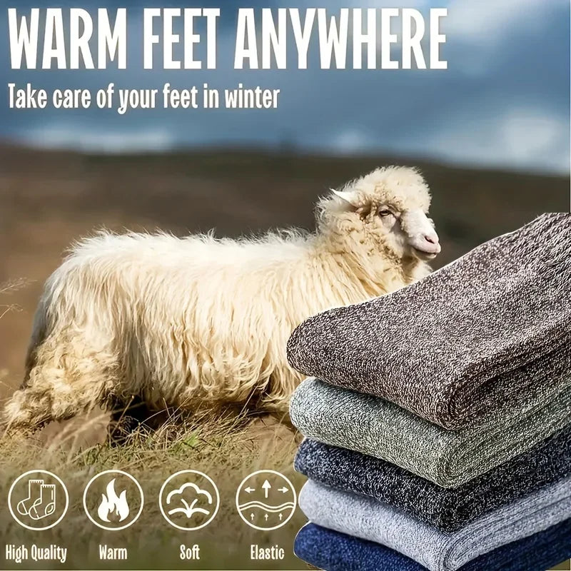 Polyester Elastane Knit Mid Calf Thermal Socks for Men - 2