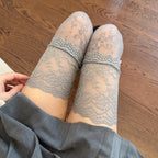 Floral Lace Over The Knee Stockings