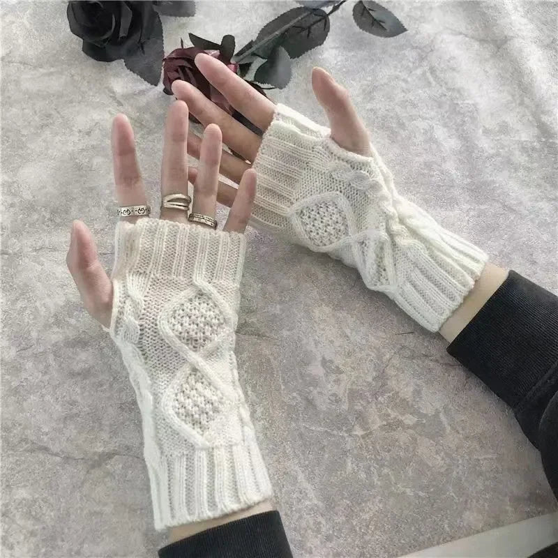 Acrylic Fingerless Wrist Gloves