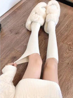 Polyester Spandex Women Mid Length Stockings