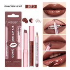 Matte Lipstick and Lip Liner Makeup Set